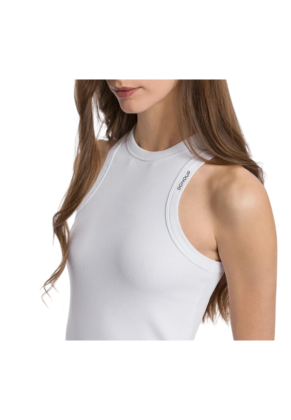 Dondup - Canotta girocollo slim in costina di cotone