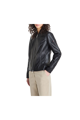 Peuterey - LOVER 07 Biker corto in nappa tinta