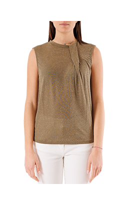 Kontatto - Top drappeggio lurex