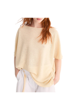 Biancalancia - Maglia in lino e cotone con paillettes