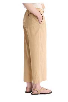Biancalancia - Pantaloni in popeline di cotone stretch