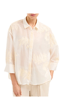 Biancalancia - Camicia in mussola di cotone e seta con ricamo