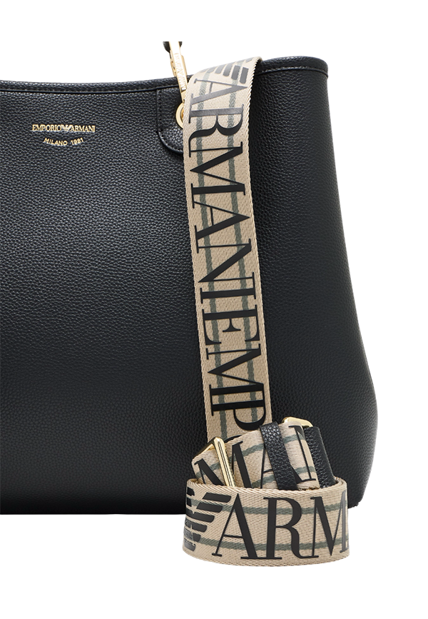 Emporio Armani - Shopper media MyEA stampa cervo