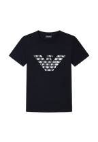 Emporio Armani - T-shirt slim fit in jersey stretch con maxi aquila pattern ASV