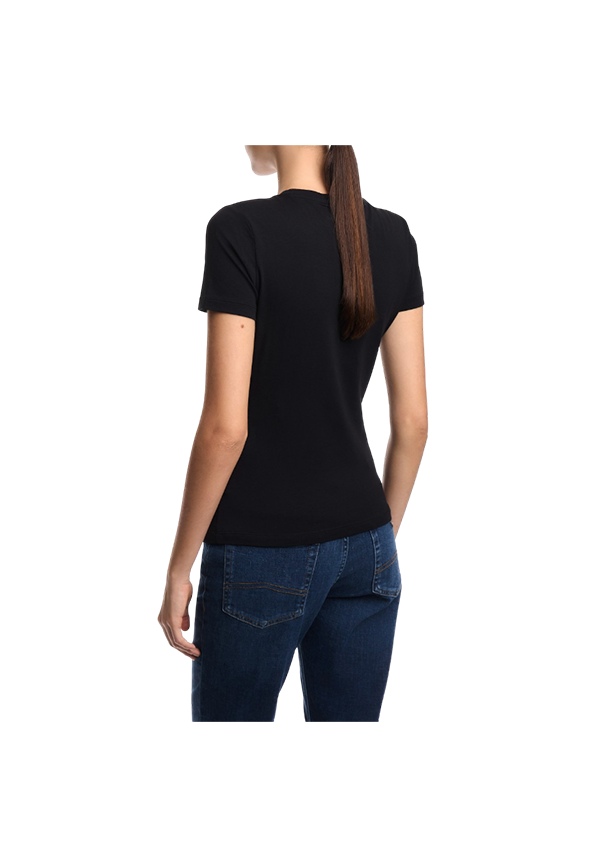 Emporio Armani - T-shirt slim fit in jersey stretch con maxi aquila pattern ASV
