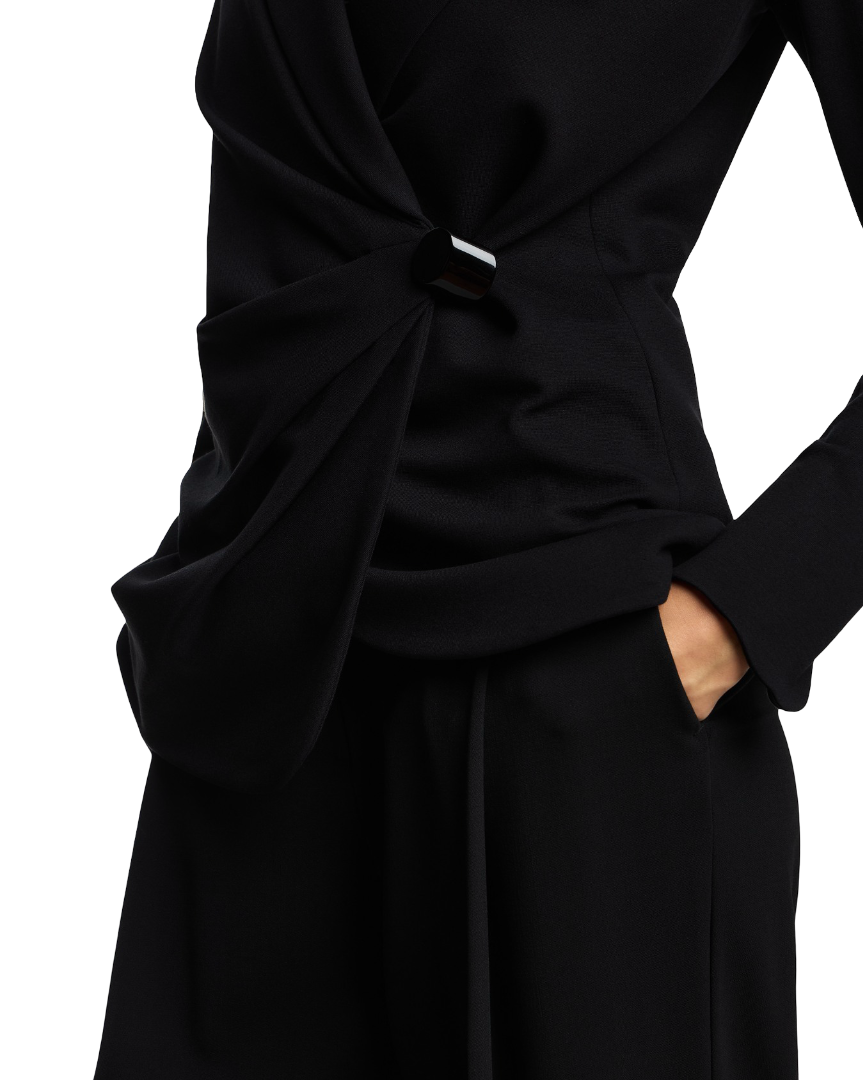 Emporio Armani - Blazer con drappeggio in punto Milano