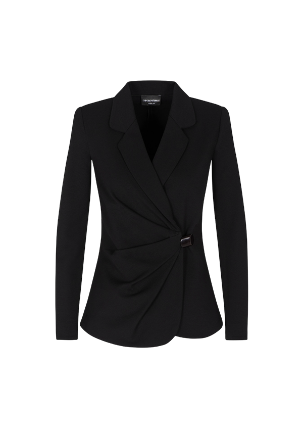 Emporio Armani - Blazer con drappeggio in punto Milano