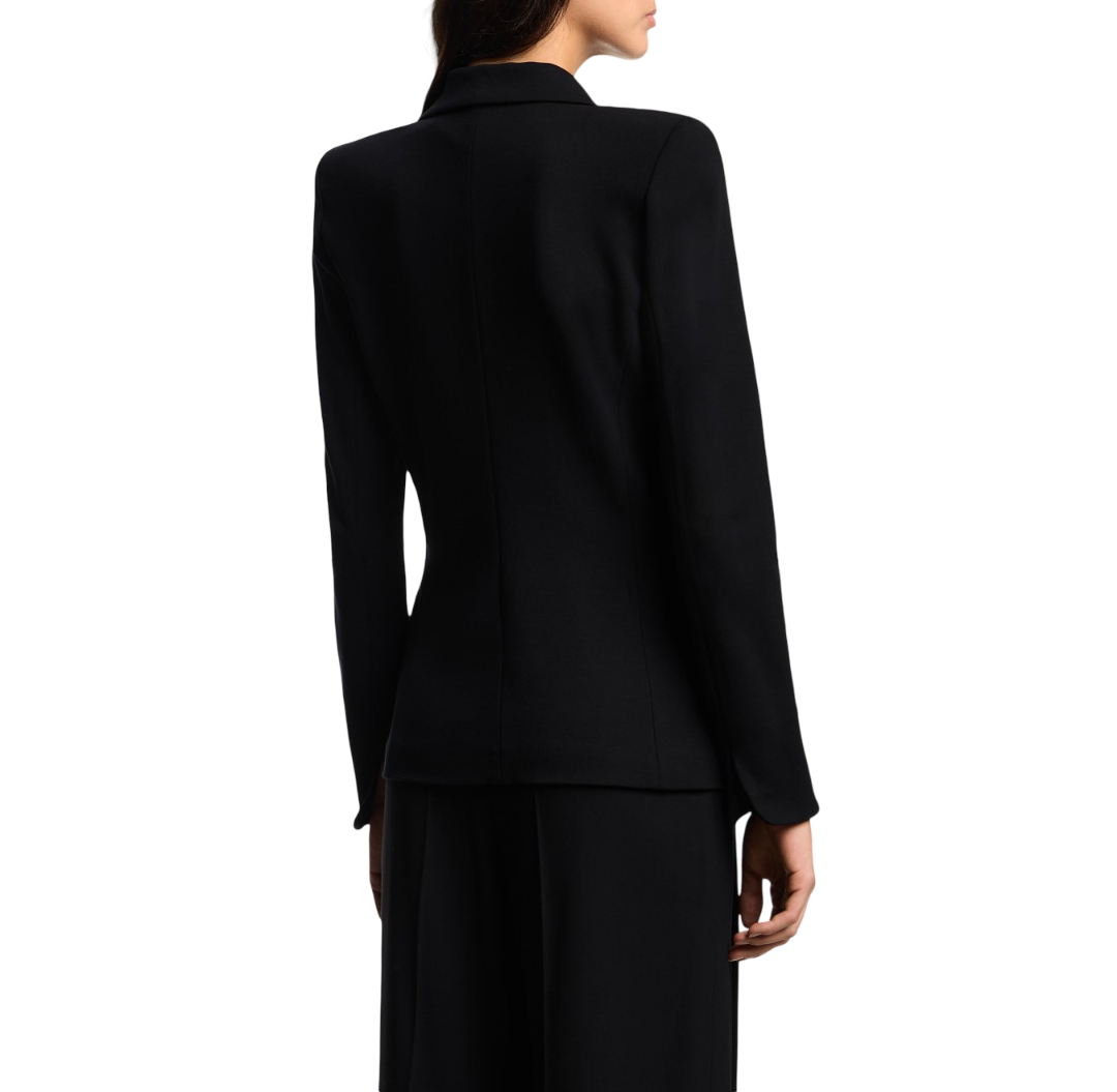 Emporio Armani - Blazer con drappeggio in punto Milano
