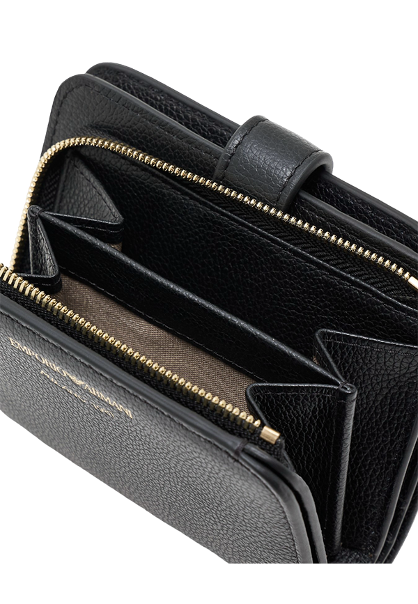 Emporio Armani - Portafoglio bifold in pelle bottalata