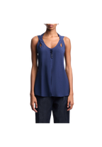Emporio Armani - Top in tessuto fluido jacquard micro leopardato ASV