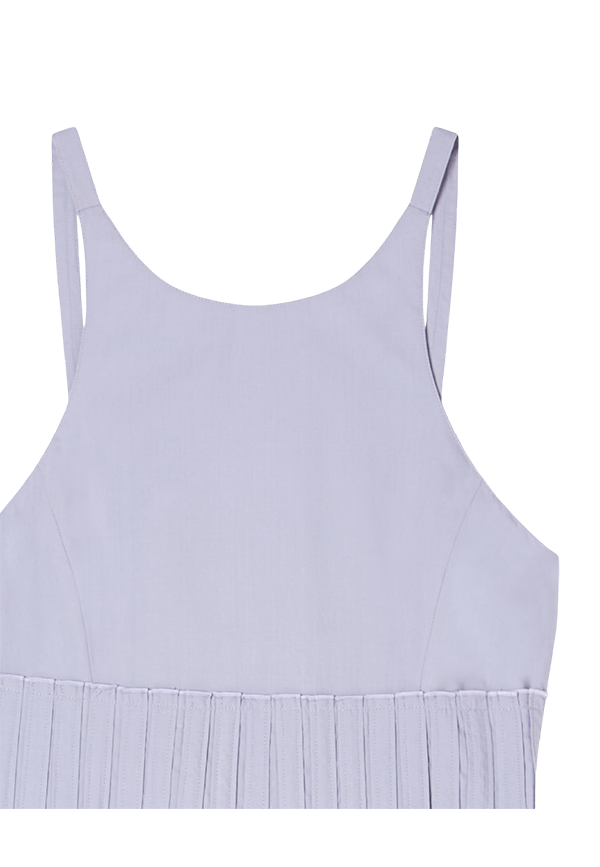 Emporio Armani - Abito lungo con motivo punto smock in popeline