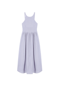 Emporio Armani - Abito lungo con motivo punto smock in popeline