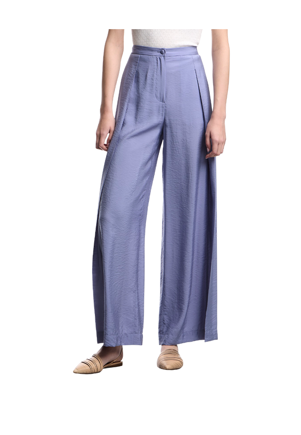 Emporio Armani - Wide-leg trousers in techno rayon