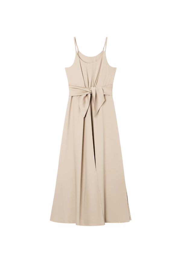 Emporio Armani - Abito in twill crepe con fusciacca