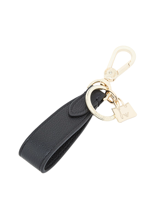 Emporio Armani - Portachiavi in pelle stampa cervo