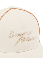 Emporio Armani - Cappello da baseball in canvas ricamo logo signature