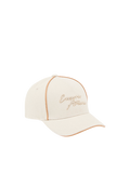 Emporio Armani - Cappello da baseball in canvas ricamo logo signature