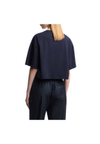 Emporio Armani - T-shirt cropped in jersey con stampa aquila ASV