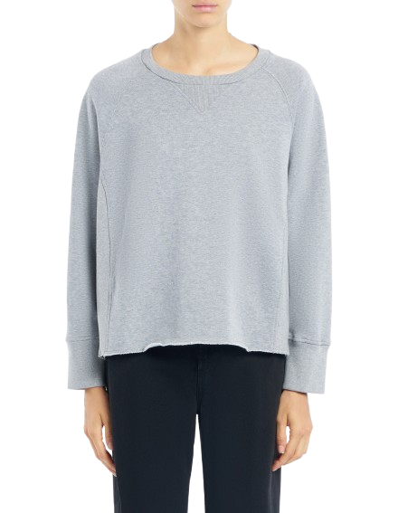 Dondup - Felpa girocollo cropped in cotone garzato