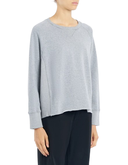 Dondup - Felpa girocollo cropped in cotone garzato