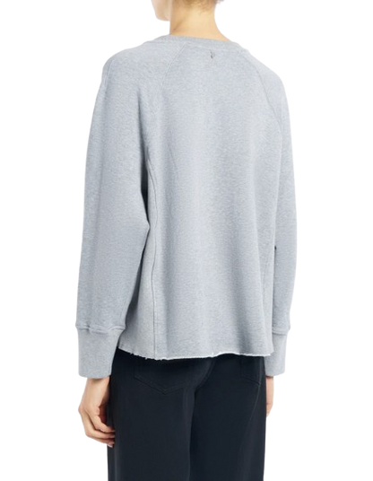 Dondup - Felpa girocollo cropped in cotone garzato