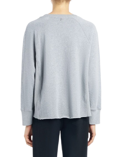 Dondup - Felpa girocollo cropped in cotone garzato