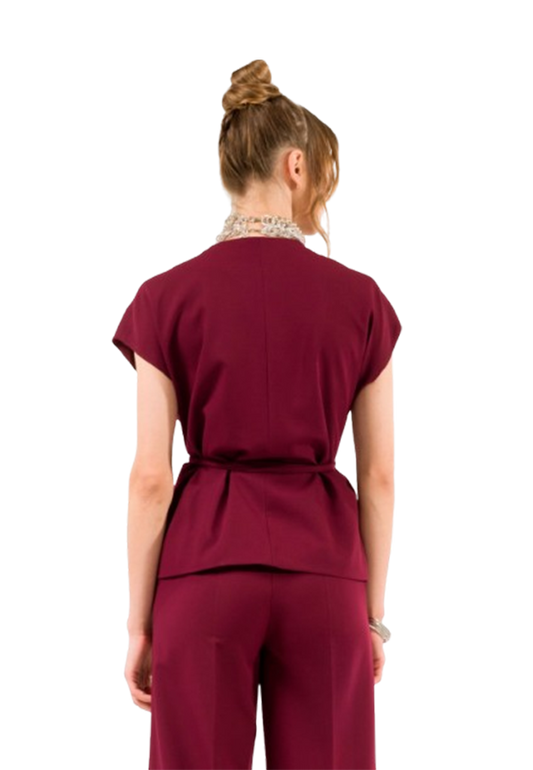 Kontatto - Gilet Kimono Incrocio Cintura