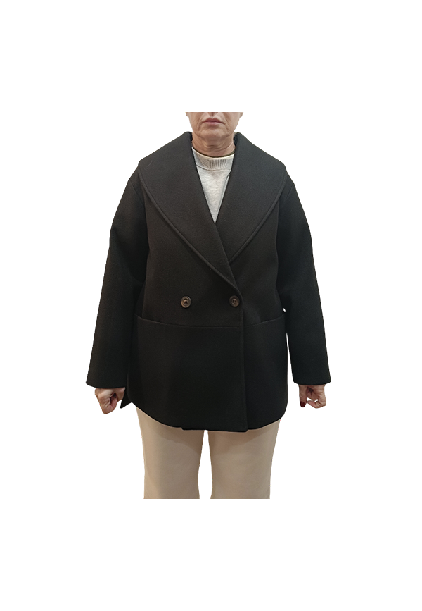 White Wise - Cappotto corto over in mistolana