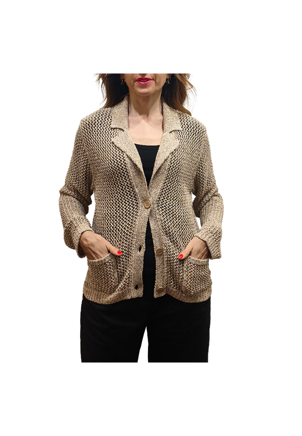 Kangra - Blazer punto rete con paillettes