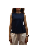 White Wise - Top misto lino con bottoncini