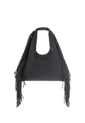 Manila Grace - Borsa Sac Bag con Frange Nero