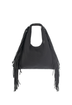 Manila Grace - Borsa Sac Bag con Frange Nero