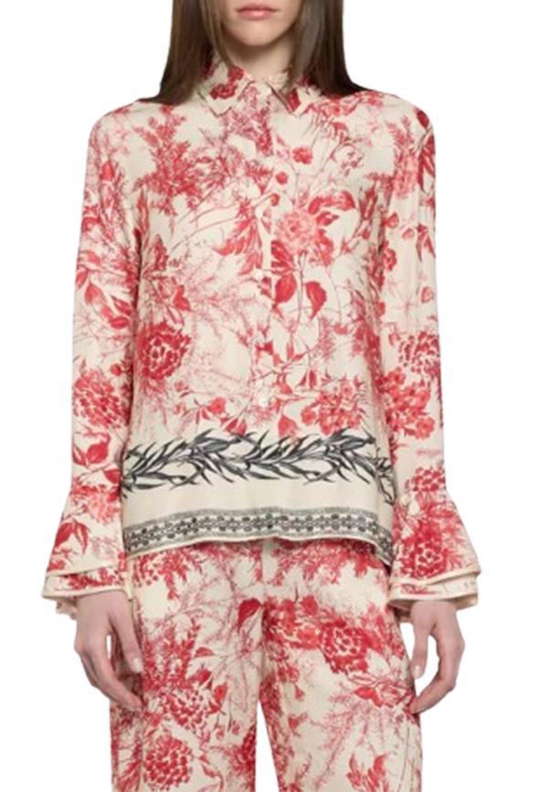 Simona Corsellini - Camicia in stampa flower ink