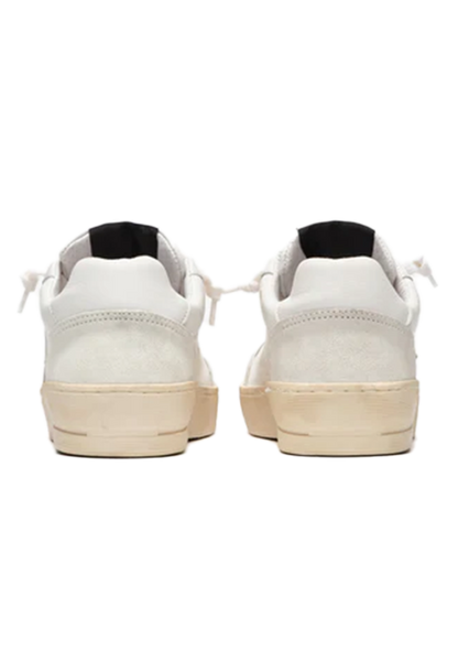 2Star - Sneaker In Pelle Bianca Con Dettagli Ghiaccio In Crosta ed effetto "Used"