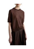 Kangra - Maglia girocollo con manica a tre quarti con micropaillettes