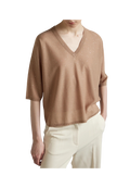 Kangra - Maglia scollo a v con manica a tre quarti e micropaillettes