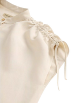 Woolrich - Blusa con colletto alla coreana in misto lino