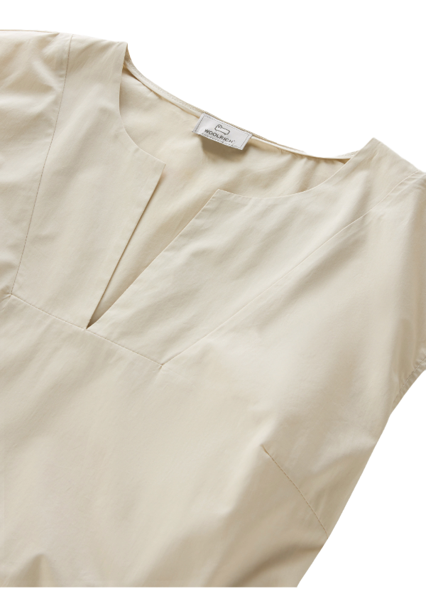 Woolrich - Vestito corto in popeline di puro cotone