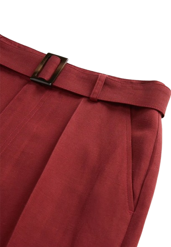 Woolrich - Pantaloni in misto lino tinti in capo