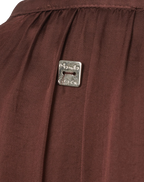 Manila Grace - Blusa In Raso Con Fiocco Al Collo