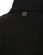 Manila Grace - Black Striped Shirt With Maxi Collar