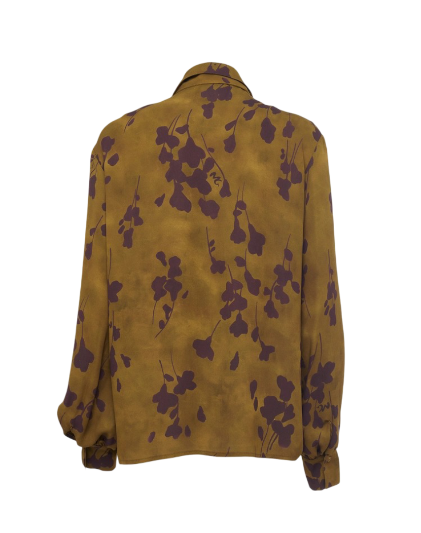 Manila Grace - Camicia Stampata Con Cravatta Coordinata