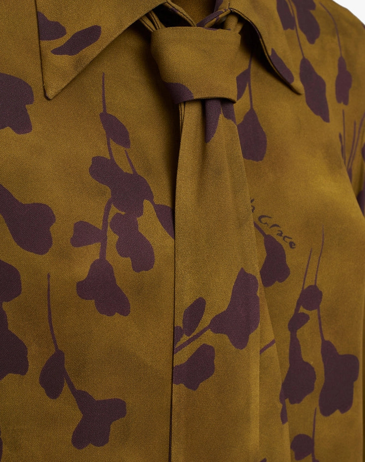 Manila Grace - Camicia Stampata Con Cravatta Coordinata