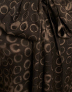Manila Grace - Blusa In Satin Con Stampa Optical E Fiocco Al Collo