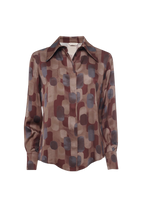Manila Grace - Camicia Stampata Con Colletto e Fantasia Geometrica