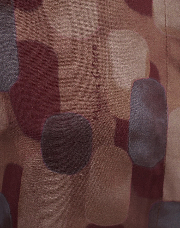 Manila Grace - Camicia Stampata Con Colletto e Fantasia Geometrica