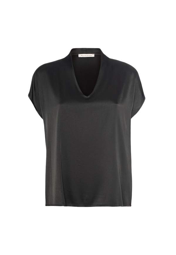 Manila Grace - Blusa In Raso Con Scollo Morbido