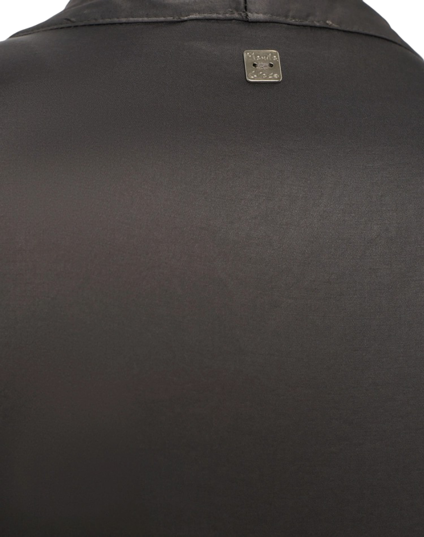 Manila Grace - Blusa In Raso Con Scollo Morbido