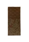 Manila Grace - Sciarpa Jacquard Con Motivo Floreale E Logo Mg All-Over