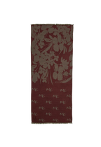Manila Grace - Sciarpa Jacquard Con Motivo Floreale E Logo Mg All-Over